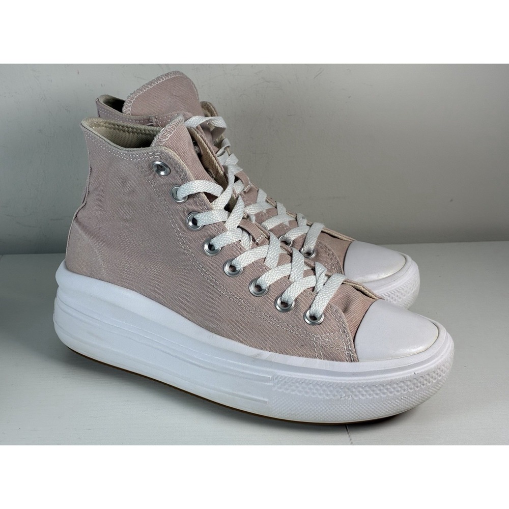 Converse CTAS Move Hi Womens 8 Stone Mauve Purple Canvas Platform Sneakers Shoes